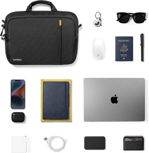 tomtoc 360 Protective Laptop Carry Case for 14-inch MacBook Pro M4/M3/M2/M1 Pro/Max A3112 A3401 A3185 A2992 A2918, Water-resistant Laptop Shoulder Bag for 13-inch MacBook/iPad Pro M4/iPad Air M3 M2 in Saudi Arabia