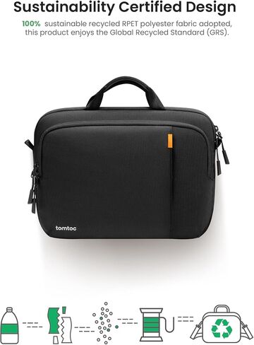 tomtoc 360 Protective Laptop Carry Case for 14-inch MacBook Pro M4/M3/M2/M1 Pro/Max A3112 A3401 A3185 A2992 A2918, Water-resistant Laptop Shoulder Bag for 13-inch MacBook/iPad Pro M4/iPad Air M3 M2 in Saudi Arabia