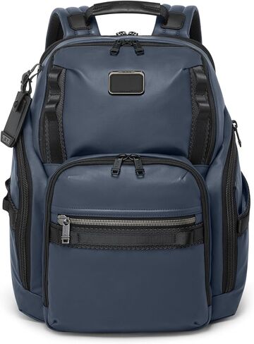 Tumi - حقيبة ظهر Search Alpha Bravo - حقيبة السفر والتنقل المحمول - تناسب ما يصل إلى 15 "شاشة - 17.0" × 14.0 "x 8.3" - قماش مغلف بالبحرية in Kuwait