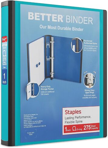 STAPLES 2"" 3-Ring Better Binder, Bright Orange (13469)" in Kuwait