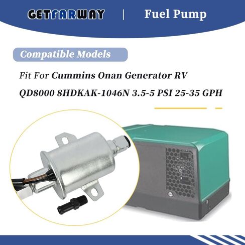 149-2790 12V Fuel Pump Compatible with Cummins Onan Generator 3.5-5 PSI 25-35 GPH Replace 149-2583 A064S967 A047N931 RV006 E11012 in Saudi Arabia