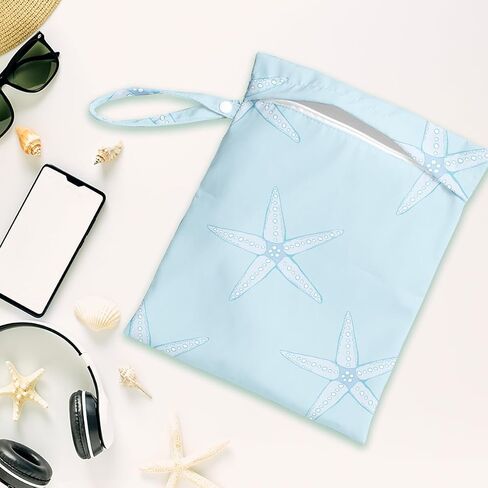 Wet Dry Bag, Wet Bag for Swimsuit, Travel, Beach, Pool, Diapers, Dirty Yoga Gym Clothes, Makeup Bag, Summer Vacation Essentials, Waterproof Reusable Beach Bag in Kuwait