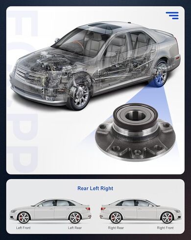 ECCPP Wheel Hub and Bearing Assembly Rear 512510 fit for Dodge Dart 2013-2016 5 Lugs Wheel Bearing Hubs with ABS 2pcs in Saudi Arabia