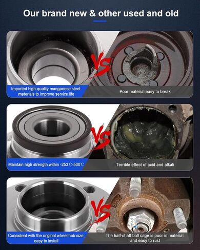 ECCPP Wheel Hub and Bearing Assembly Rear 512510 fit for Dodge Dart 2013-2016 5 Lugs Wheel Bearing Hubs with ABS 2pcs in Saudi Arabia