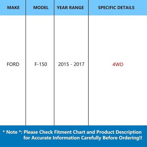 JLEO 515169 محمل العجلات الأمامية 4WD وتجميع المحور لعام 2015-2017 FORD F-150 (2.7L 3.5L 5.0L LOVINES) محمل محور البديل in Saudi Arabia