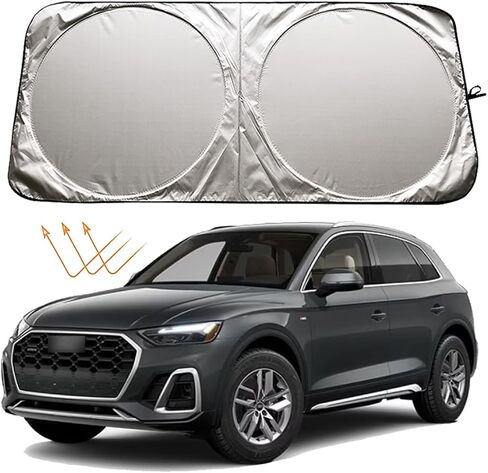 XHRING Windshield Sun Shade for Audi A4 A5 A6 A7 A8 Q3 Q5 Q7 Q8 S6 S7 S8 Accessories, Car Front Window Sunshade Sun Visor Shield for Audi RS5 RS7 2013-2025 Sun Protection in Saudi Arabia