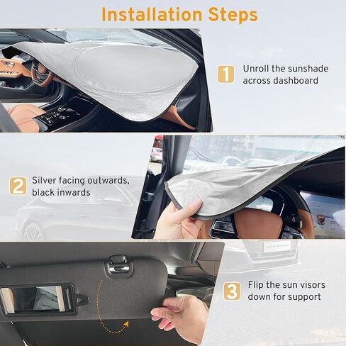 XHRING Windshield Sun Shade for Audi A4 A5 A6 A7 A8 Q3 Q5 Q7 Q8 S6 S7 S8 Accessories, Car Front Window Sunshade Sun Visor Shield for Audi RS5 RS7 2013-2025 Sun Protection in Saudi Arabia