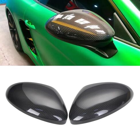 لبورشه 718 Cayman Boxster 2016up ألياف الكربون الحقيقية Car Side Rearview Cover Cover Accessories in Saudi Arabia