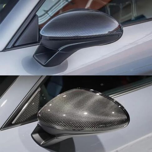 لبورشه 718 Cayman Boxster 2016up ألياف الكربون الحقيقية Car Side Rearview Cover Cover Accessories in Saudi Arabia