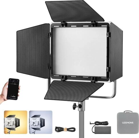 مصباح فيديو Godox LP400R RGB LED مع Barndoor، 36W 1800K-10000K 6480Lux LED لوحة ضوء مع 14 تأثيرات FX APP التحكم CRI/TLCI 96+ Dimmable 0-100% أضواء استوديو ناعمة للتصوير الفوتوغرافي in Saudi Arabia