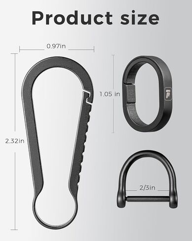 مقطع سلسلة مفاتيح Fegve Titanium مع حلقة مفتاح الجانبية و 2/3inch د Ring لمفاتيح سيارة FOB in Kuwait