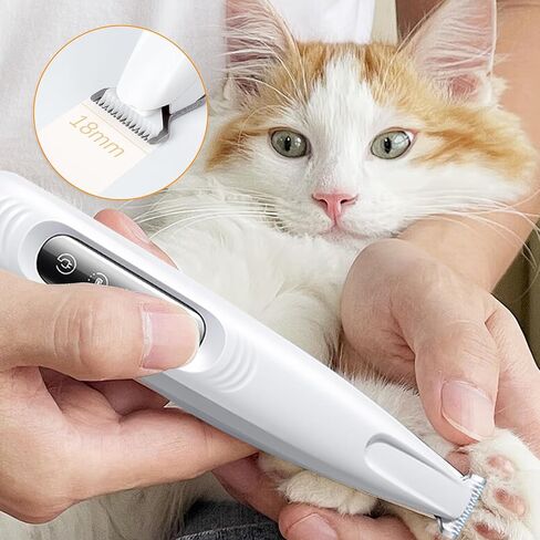 Upgraded Pet Micro Precision Trimmer, New Rechargeable Low Noise Wireless Dog Paw Trimmer, Trimmer with LED Light for Paw Hair, Ears, Face, HIPS & Eyes Grooming Instruments for Cats & Dogs in Saudi Arabia