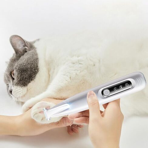 Upgraded Pet Micro Precision Trimmer, New Rechargeable Low Noise Wireless Dog Paw Trimmer, Trimmer with LED Light for Paw Hair, Ears, Face, HIPS & Eyes Grooming Instruments for Cats & Dogs in Saudi Arabia