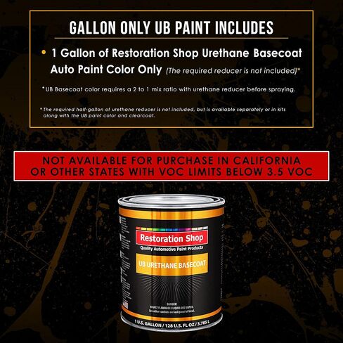 Restoration Shop - Firemist Copper Urethane Basecoat Auto Paint - Gallon Paint Color Only - Professional High Gloss Automotive, Car, Truck Refinish Coating in Saudi Arabia