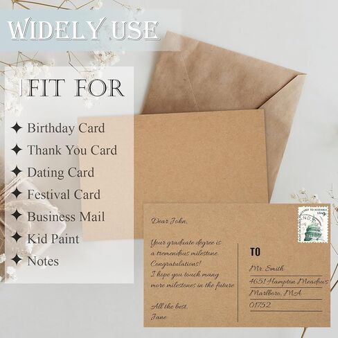بطاقات بريدية فارغة للبريد ، 80 بطاقة بريد للبريد ، 300 GSM White 4 × 6 بوصات ورق البطاقات القابلة للطباعة القابلة للطباعة للطباعة على عيد ميلاد ، شكرًا لك ، بطاقات بريدية تجارية in Kuwait