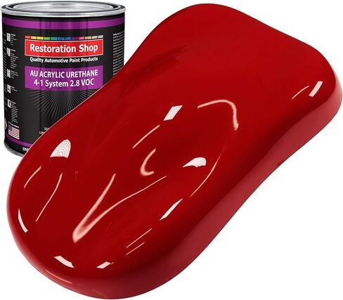 متجر الترميم - Victory Red Acrylic Urethane Auto Paint - Quart Paint Color Only - Professional Single Stage High Gloss Automotive ، سيارة ، طلاء شاحنة ، 2.8 VOC in Saudi Arabia