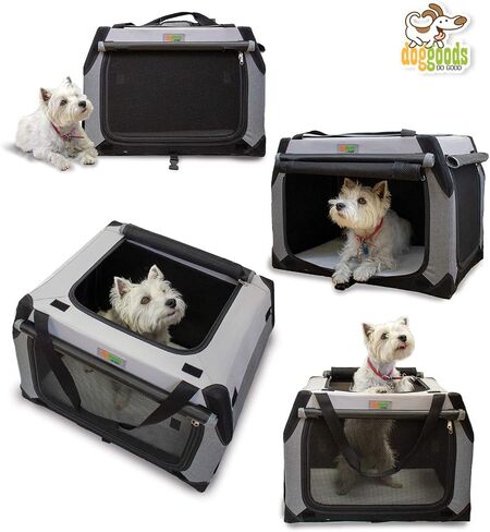 Folding Soft Dog Crate for Medium Dogs by DogGoods Indoor Outdoor Dog Kennels and Crates and Collapsible Dog Crate for Camping, Car, Roadtrips Extra Large Dogs, Large Dogs, Medium Dogs, Small Dogs in Saudi Arabia