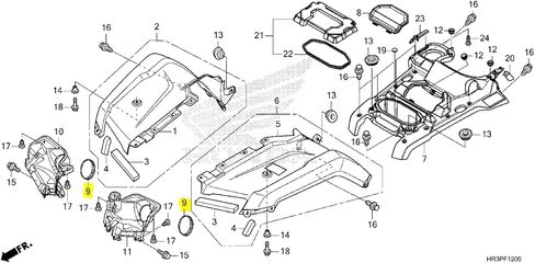 حزمة غطاء غطاء المصابيح الأمامية OEM من 2 64365-040-000ZH متوافقة مع هوندا رانش فورمان روبيكونون in Saudi Arabia
