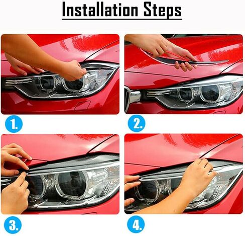 CNAMID5 2 PCS Headlide Goyeld Goylid Cover for BMW E90/E91/328I/335I 2006-2011 in Saudi Arabia