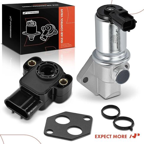 A-Premium Idle Air Control Valve IAC + Throttle Position Sensor TPS Compatible with Ford Explorer 1997, Mustang 1999/2001, Ranger 1998-2001, Ranger 1995-1997 & Mazda B2500 & Lincoln Continental in Saudi Arabia