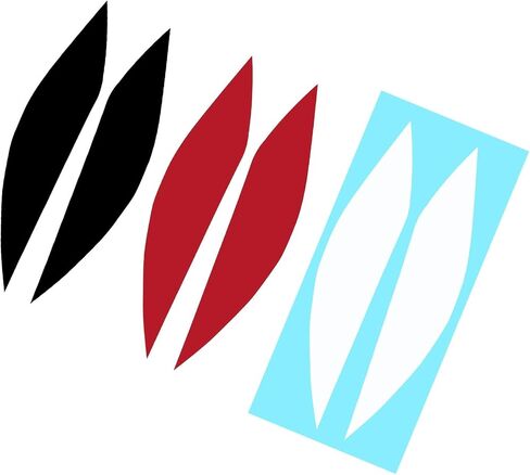 Xotic Tech 2Pcs Headlight Eyebrow Eyelid Cover Decal Overlay Sticker Trim Compatible with Chevrolet Corvette 2014 2015 2016 2017 2018 2019, Glossy Black in Saudi Arabia
