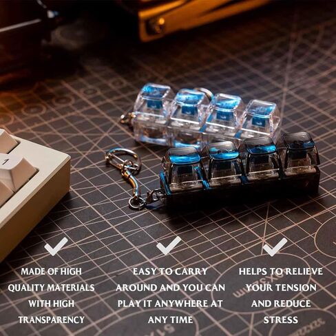 2 PCS لوحة مفاتيح هادئة تململ لعبة تململ Toy Clicker للتخفيف in Kuwait