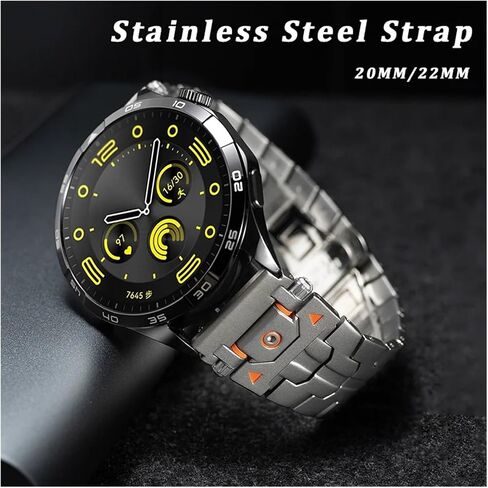 20 مم 22 مم شريط مراقبة الفولاذ المقاوم للصدأ من أجل Samsung Galaxy Watch 7/6/5/4/3 40mm 44mm S3 Active2 for Huawei Watch GT5 GT4 GT3 GT2E Watchbands in Kuwait