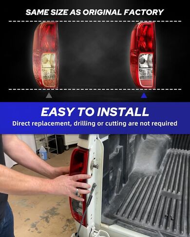 مجموعة ضوء ذيل Autoone مع مصابيح LED الأصلية متوافقة مع 2005-2021 Nissan Frontier ، 2009-2012 Suzuki Equator Lights Assembly ، جانب الركاب (RH) in Kuwait