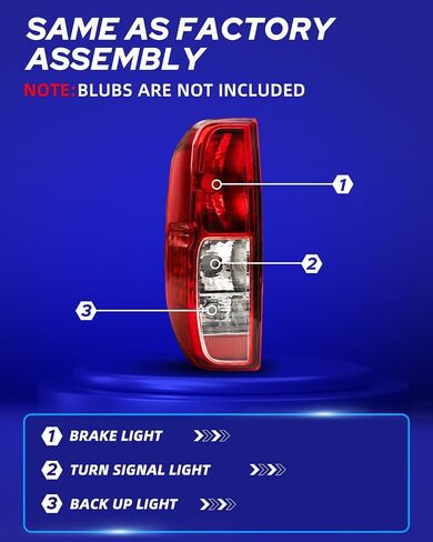مجموعة ضوء ذيل Autoone مع مصابيح LED الأصلية متوافقة مع 2005-2021 Nissan Frontier ، 2009-2012 Suzuki Equator Lights Assembly ، جانب الركاب (RH) in Kuwait