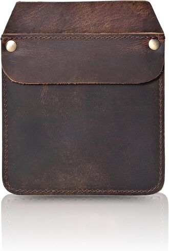 Large Pocket Protector Genuine Buffalo Leather Pen Holder Pouch Organizer for Shirts, Lab Coats, Pants - Multi-Purpose - Holds Pens, Pencils, tools and Notes for School, Office in Kuwait