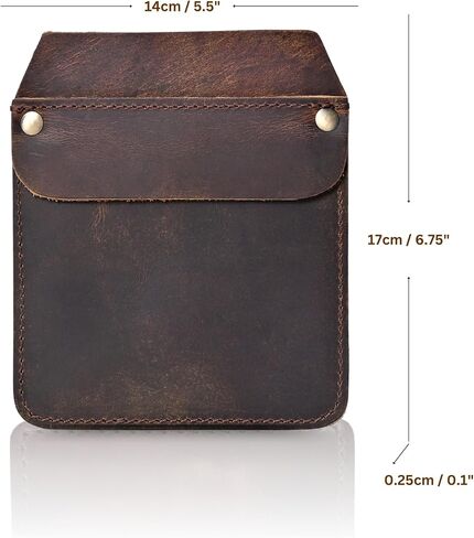 Large Pocket Protector Genuine Buffalo Leather Pen Holder Pouch Organizer for Shirts, Lab Coats, Pants - Multi-Purpose - Holds Pens, Pencils, tools and Notes for School, Office in Kuwait