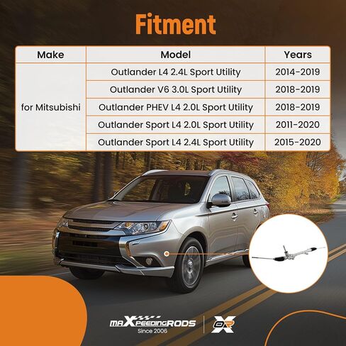 Maxpeedingrods رف التوجيه السلطة وتجميع الجناح لـ Mitsubishi Outlander 2014-2019 ، Outlander Sport 2011-2020 ، Outlander Phev 2018-2019 ، Sport Utility 2.0L 2.4L 3.0L ، استبدل# 4410A453 in Kuwait