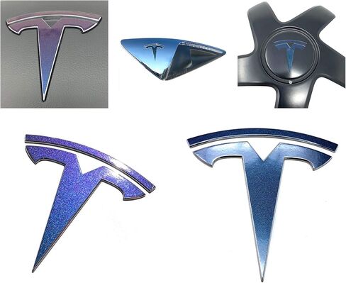 ملصقات تراكب شعار صائق الشعار لـ Tesla Model 3 (2017 إلى 2023) ، Wrap Standard ، مجموعة 11-PC (Satin Pink) in Kuwait