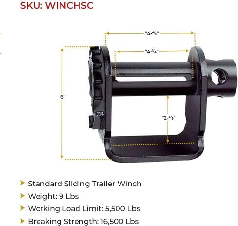 Mytee Products (4 Pack) Trailer Winch - Standard Sliding C Track in Saudi Arabia