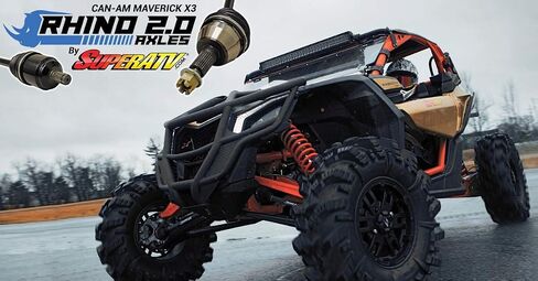 SuperAtv Hight Dick-Duty Rhino 2.0 Can-Am Maverick X3 XRS Oxle (2017-2018) ، أقوى من الأسهم ، التي تم إنشاؤها مع الصلب الكرومولي ، وحجم العمود إلى أقصى حد من أجل القوة النهائية ، راجع التركيب in Saudi Arabia