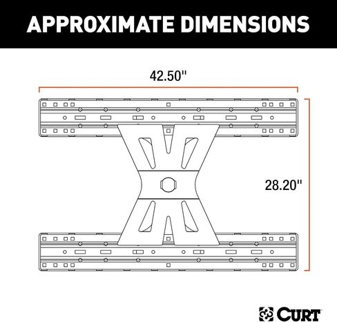 Curt 16310 x5 groenseck إلى محول العجلة الخامس ل b & w hitches ، قضبان قاعدة قياسية الصناعة ، 20،000 رطل in Saudi Arabia