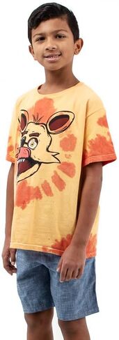 Five Nights at Freddy's Foxy Character Tie Dye Youth Boy's Short Sleeve Tee in Saudi Arabia