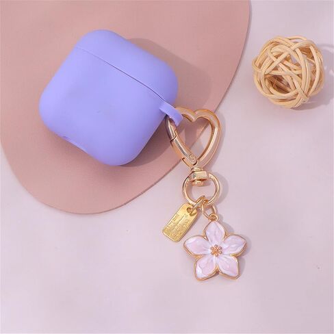 Dreuyet 2Pcs Cherry Bag Charms Keychains with Flower Blossom Pearl Car Purse KeyChain Accessories Gifts in Saudi Arabia