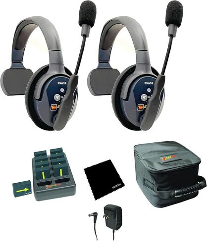 Eartec Ultralite PRO16 ETP6D Full-Duplex Professional True Wireless Intercom System 6 Double Headsets (2.4 GHz) Cleaning Cloth in Saudi Arabia