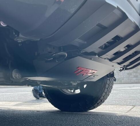 Custom Skid Plate Replacement, Compatible with Toyota Tacoma 2024-2025 2WD & 4WD. Easy Oil Filter Access, Red with Black Letters in Saudi Arabia
