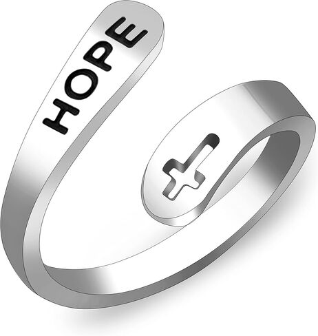 Uloveido Adjustable Inspirational Flying Dandelion Double Stainless Steel Freedom Ring Bands Cool Stacking Gift for Women, Engraving Rings Motivational Gift Y2004 in Kuwait