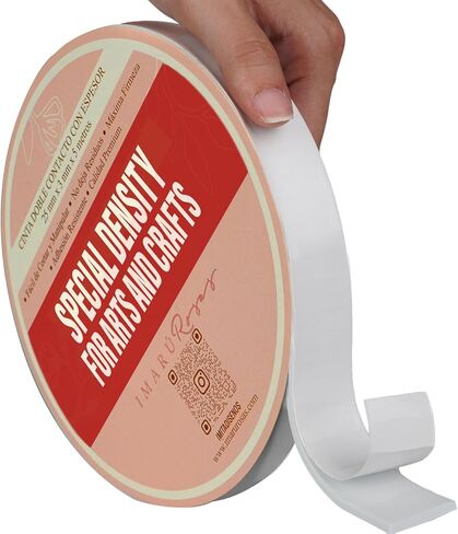 شريط لاصق مزدوج كارا للأيدي، سكرابوكينغ، الفن، ألبومات التسجيلات، شريط لاصق مزدوج كارا مع تغطية خاصة للحرف اليدوية. (بلانكو، 3 مم (0.11 بوصة) × 1,5 سم (0.59 بوصة)) in Kuwait