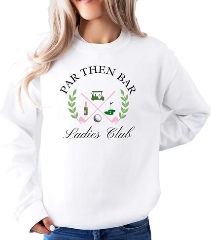 Olive Loves Apple Par Then Bar Ladies Club Sweatshirt for Women Funny Ladies Golfing Sweater in Saudi Arabia