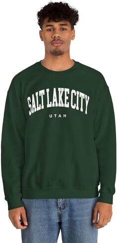 Salt Lake City Utah Adult Unisex Crewneck Sweatshirt in Saudi Arabia