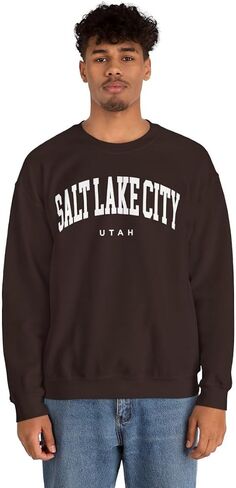 Salt Lake City Utah Adult Unisex Crewneck Sweatshirt in Saudi Arabia
