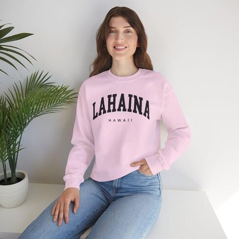 Lahaina Hawaii Adult Unisex Crewneck Sweatshirt in Saudi Arabia