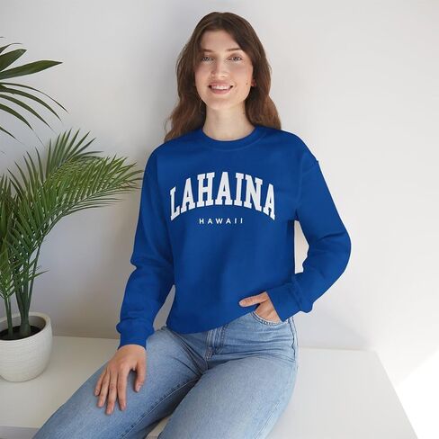 Lahaina Hawaii Adult Unisex Crewneck Sweatshirt in Saudi Arabia