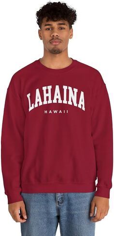 Lahaina Hawaii Adult Unisex Crewneck Sweatshirt in Saudi Arabia