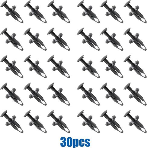 OAUTOO 30pcs 1/4" (6mm) Hole Bumper Cover Fender Liner Splash Shield Retainer Wheel Opening Molding Clip for GM 21077123 Chrysler 6509103AA Ford W705436-S300 in Saudi Arabia
