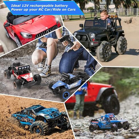 Rechargeable 12V 5600mAh Li-ion Battery, Bare Leads Wire Replacement Battery Pack with Charger Compatible with 12V Devices Robot,RC car, Solar Panels, DIY, LED Light Strip, CCTV Camera etc in Kuwait